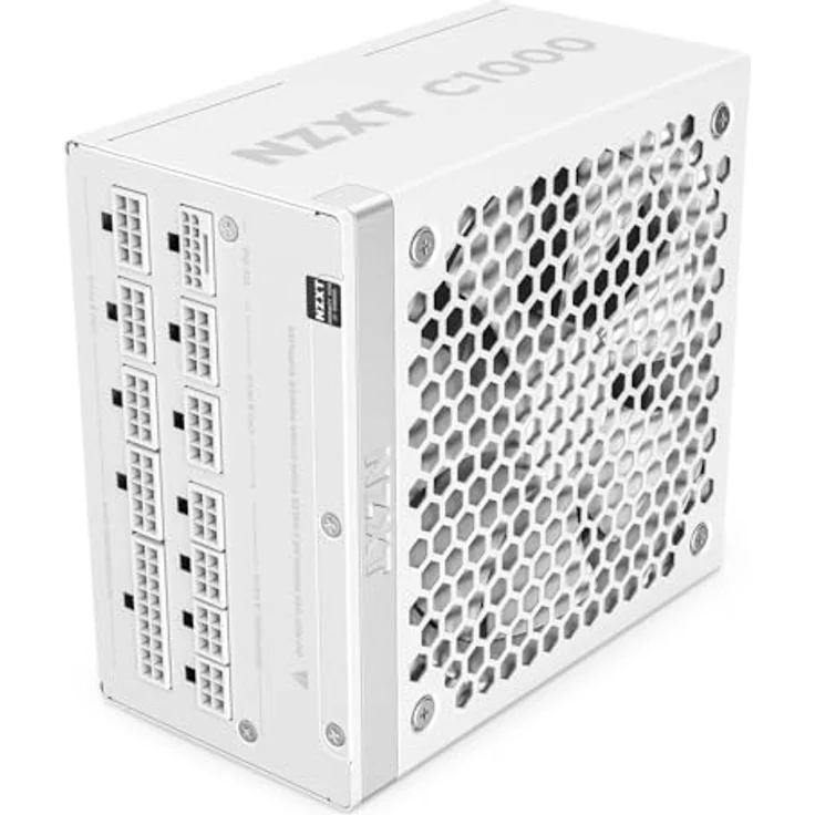 NZXT C1000 Gold ATX 3.1 - Vollständig modulares, geräuscharmes PC-Gaming-Netzteil - 1000 Watt - 80 PLUS Gold - Zero Fan-Modus - Weiß – Bild 1