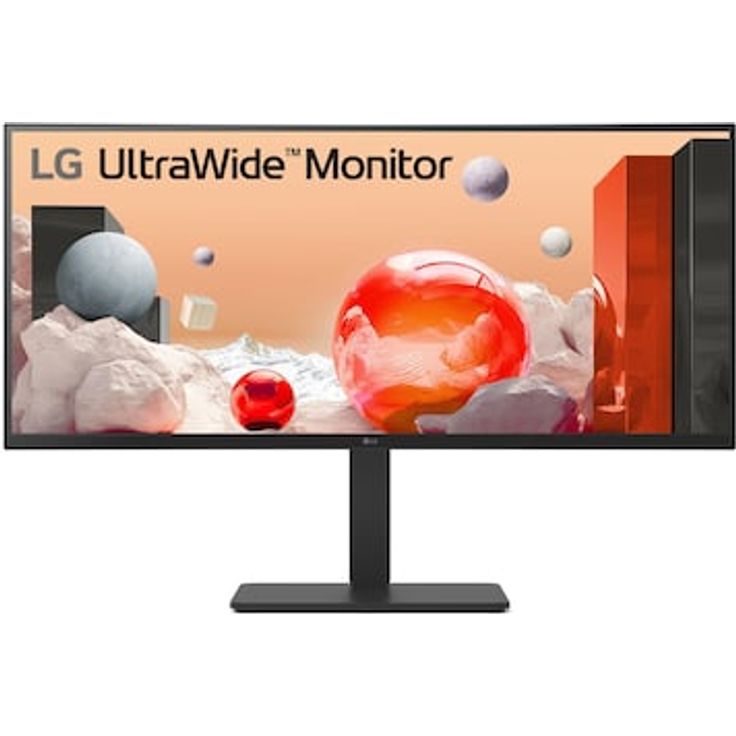 LG 34BA85QE-B 34" UltraWide IPS Monitor, UWQHD 3440x1440, 21:9, HDMI/DP/USB-C, Adjustable Stand