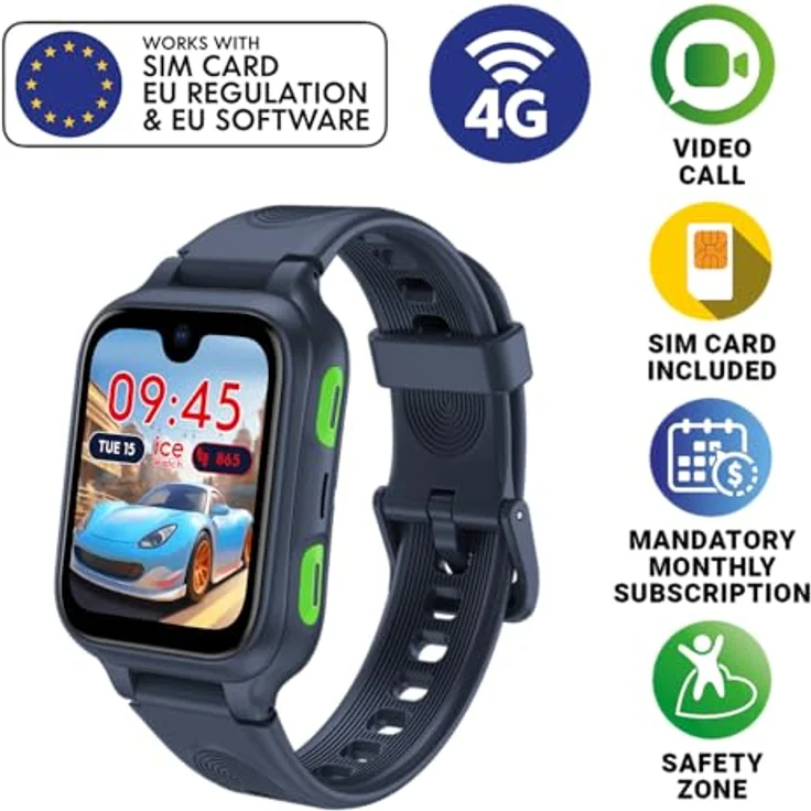 Ice-Watch ICE Kids 4G 2.0, Smartwatch für Kinder mit 1,78" AMOLED Display, GPS, 4G-LTE, Blau – Bild 5