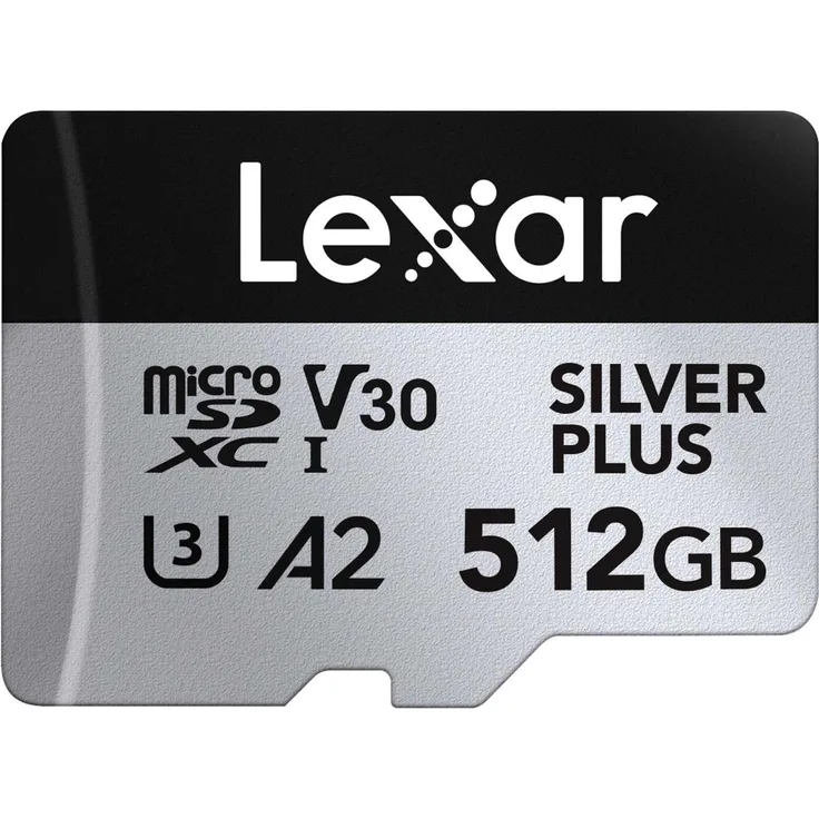 Lexar Professional SILVER PLUS 512 GB MicroSDXC, UHS-I, 205 MB/s, Class 3 (U3), Silber