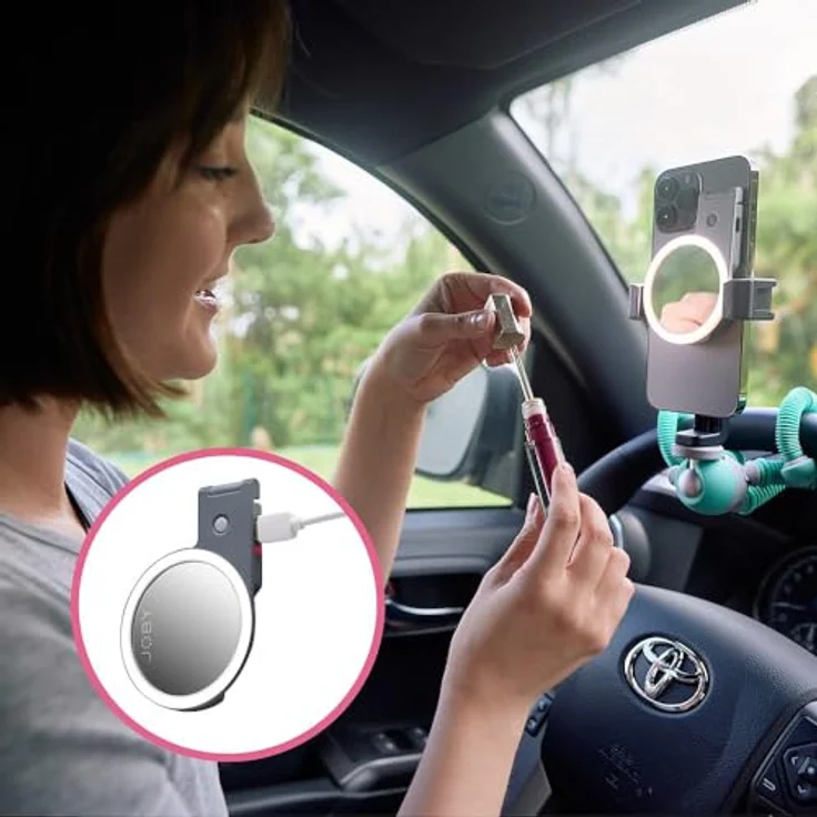 Joby Beamo Ring Light MagSafe, LED Ringleuchte mit 4-stufiger Helligkeit, grau – Bild 4