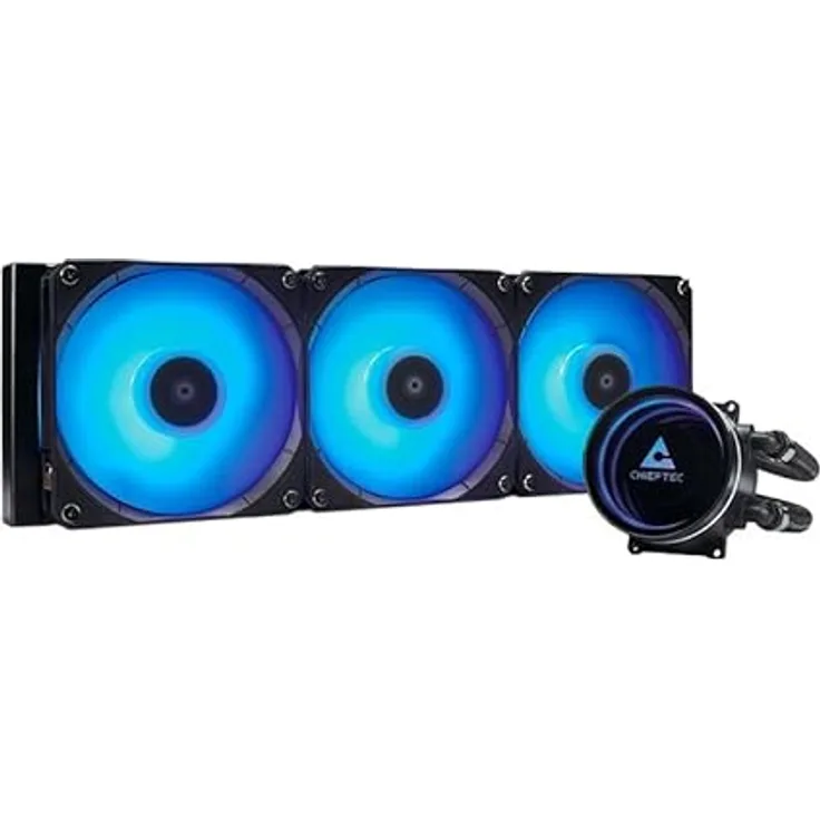 Chieftec ICEBERG 360 RGB, All-in-One CPU Wasserkühler mit Infinity-Mirror ARGB, Schwarz, 360 mm Radiator