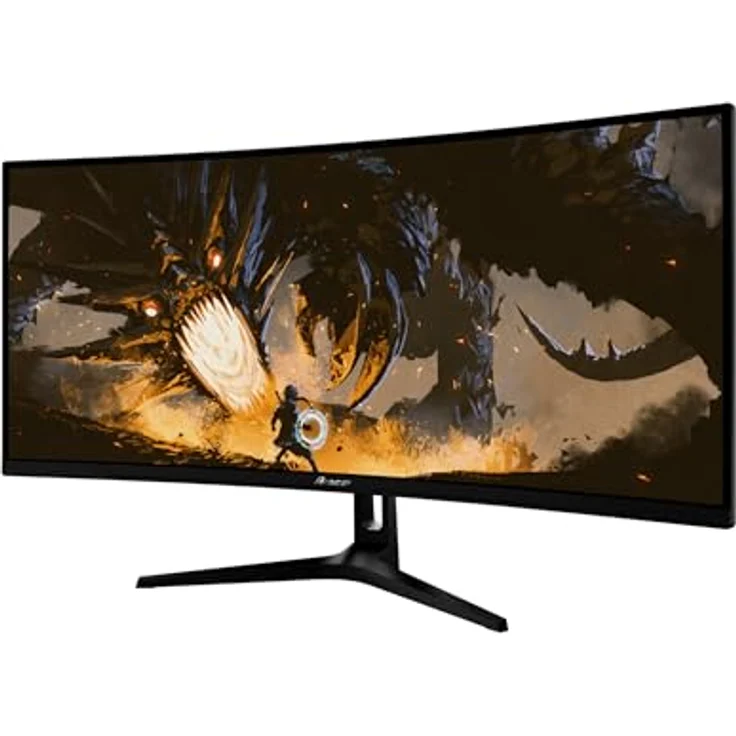 Arozzi Nova 34" Curved Gaming Monitor, Ultrawide QHD 1440p, VA 165Hz, HDR10, Adaptive Sync, flimmerfreies Display, 90% sRGB, Schwarz – Bild 1
