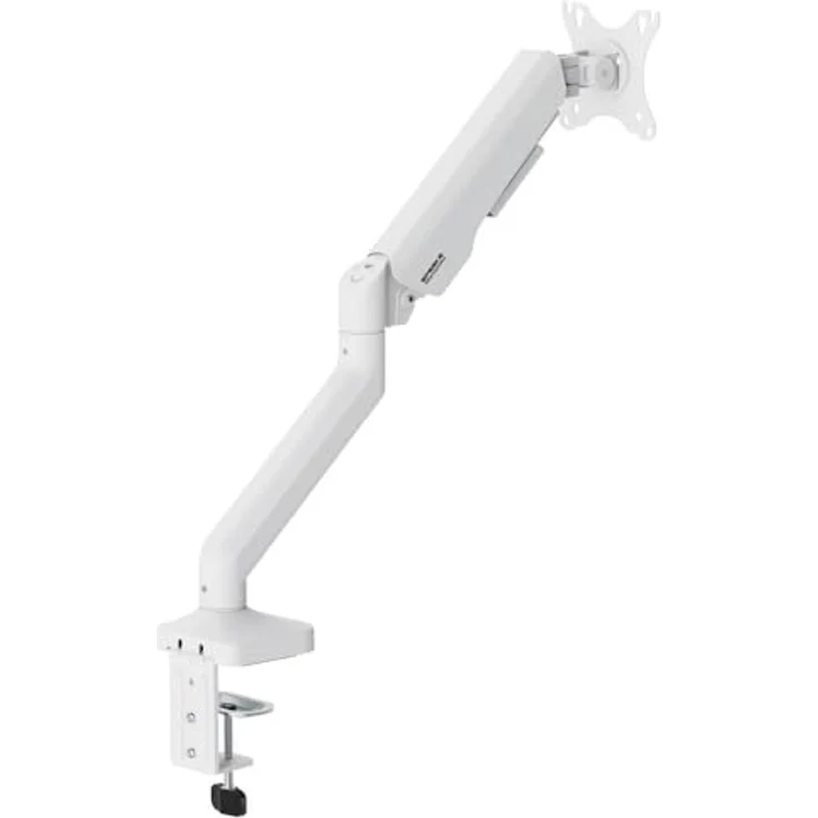SpeaKa Professional SP-MM-1030 Monitor-Tischhalterung, Höhenverstellbar und Neigbar für Displays 43,2 cm (17) - 101,6 cm (40), Weiß, max. Tragkraft 12 kg – Bild 3