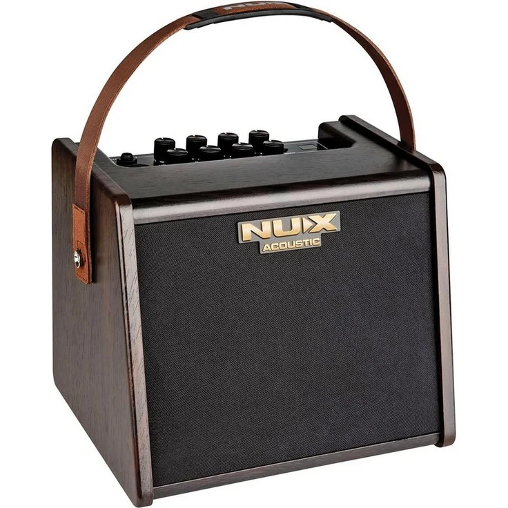 Nux AC-25 Tragbarer Akustik-Gitarren-Verstärker (25,00 W) mit Bluetooth und Drum Machine