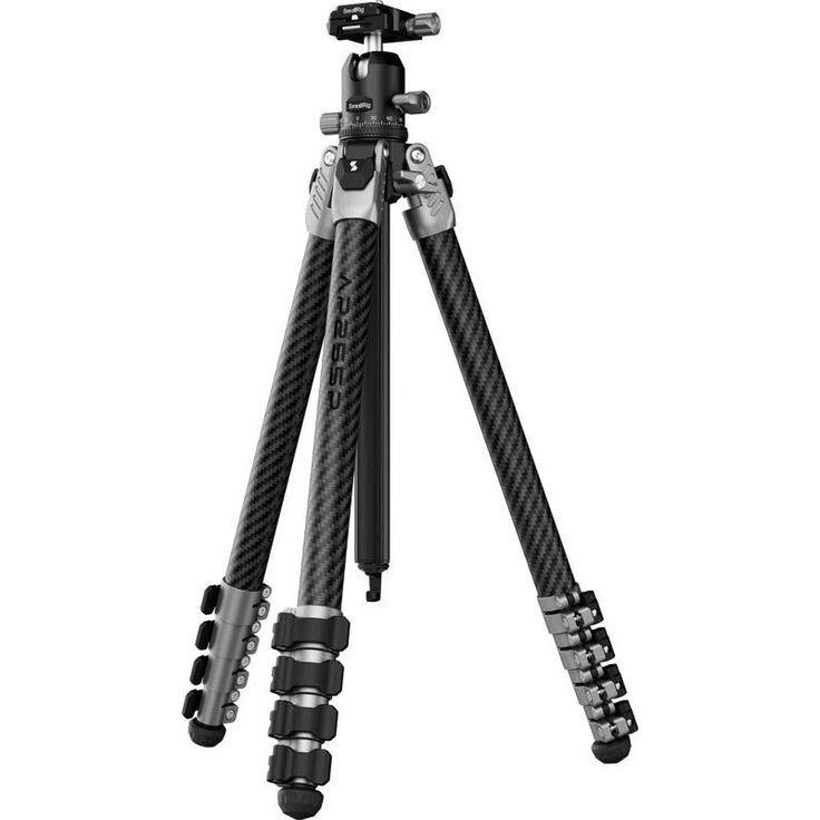 SmallRig 5478 Portable Photo Carbon Fiber Tripod, 3 Bein Schwarz für Digitale Film/Kameras