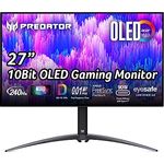 Predator X27U Gaming Monitor 27 Zoll (69 cm Bildschirm) WQHD, 240Hz DP/Type-C, 144Hz HDMI, 0.03ms (GTG), 2xHDMI 2.0, DP 1.4, höhenverstellbar, drehbar, FreeSync Premium