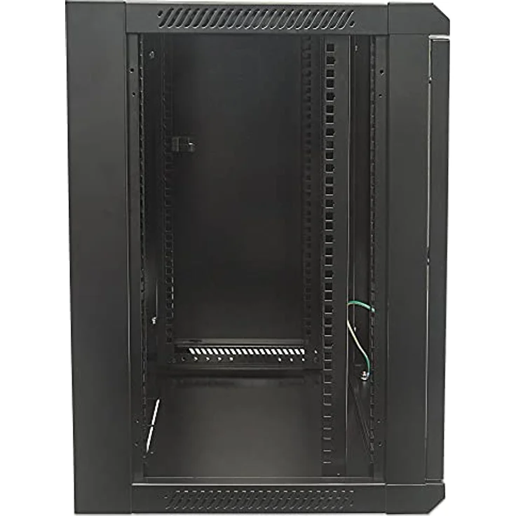 Intellinet 19" Wandverteiler, 12 HE Serverschrank mit Sicherheitsglastür, Schwarz – Bild 4