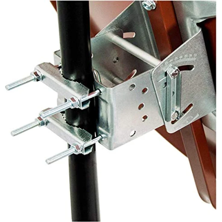 Premium X Satelliten-Komplettanlage PXS100, 100cm Satellitenschüssel in Ziegelrot, Twin LNB für bis zu 2 Teilnehmer, wasserdicht und UV-beständig, geeignet für 4K Ultra HD – Bild 4
