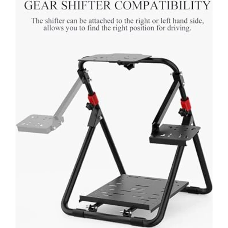 PXN Adjustable Gaming Wheel Stand A9, Höhenverstellbarer Stand für Lenkrad, Pedale und Gangschaltung, schwarz – Bild 5