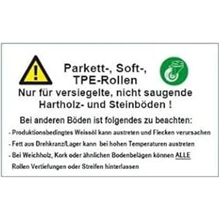 Dörner + Helmer Parkett-Bockrolle (50 x 19 mm, TPE-Rad) grau, 791340 - Preisvergleich – Bild 6