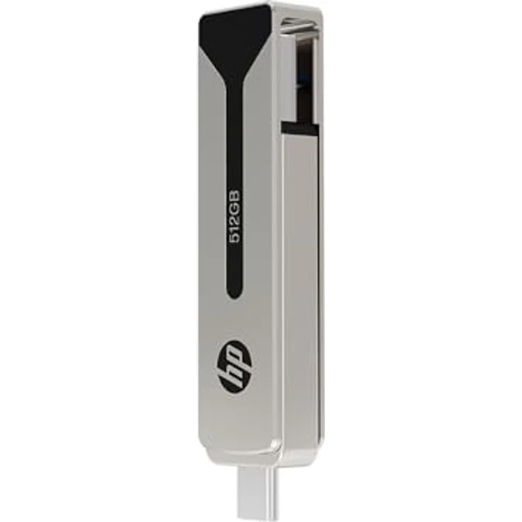 HP 911 Pro 512GB USB 3.2 OTG Type-C/Type-A Flash Drive, bis zu 1000MB/s, schlankes und robustes Design, doppelkopf-Schwenkdesign, blitzschnelle Übertragungsgeschwindigkeiten – Bild 5