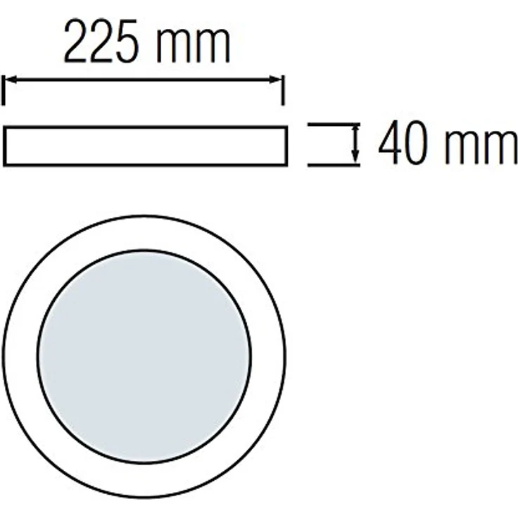 ENERGMiX 18w LED Deckenleuchte Panel Rund Ø 220mm Kaltweiss - Modernes Aufputz Oberputz Design – Bild 3