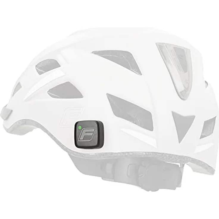 FISCHER Crash-Sensor FIND.U, Sturzmelder, 2,5 x 2,5 cm, USB-Ladefunktion, Alarm-LED und Status-LED, aus Kunststoff, mit Lithium-Ionen-Akku, Befestigung mit 3M-Klebepad, für Fahrrad, Skifahren & Reiten