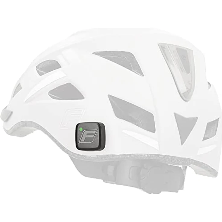 FISCHER Crash-Sensor FIND.U, Sturzmelder, 2,5 x 2,5 cm, USB-Ladefunktion, Alarm-LED und Status-LED, aus Kunststoff, mit Lithium-Ionen-Akku, Befestigung mit 3M-Klebepad, für Fahrrad, Skifahren & Reiten – Bild 1