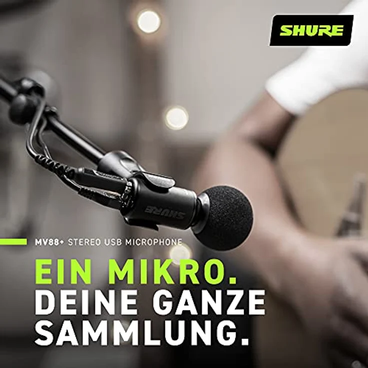 Shure MV88+ Stereo USB -Mikrofon - Kondensatormikrofon zum Streaming und Aufnehmen von Gesang & Instrumenten, Mac & Windows kompatibel - Schwarz – Bild 5