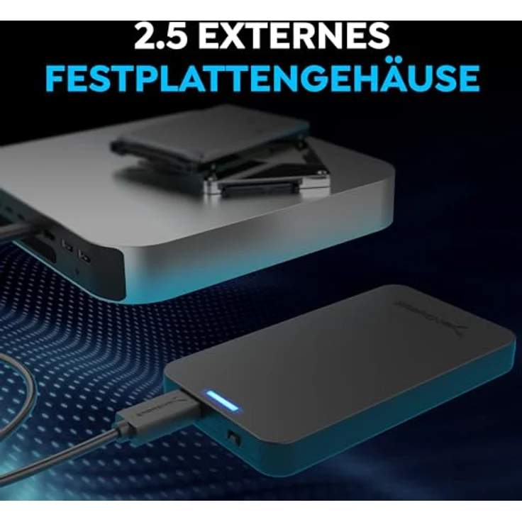 Sabrent Festplatten - Zubehör Gehäuse Werkzeugloses 2.5-Zoll SATA auf USB 3.0 externes Festplattengehäuse [Optimiert für SSD, Unterstützt UASP SATA III] Schwarz (EC-UASP) – Bild 2