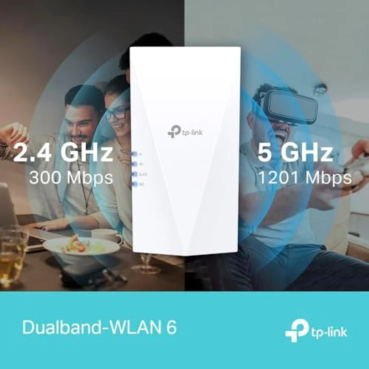 TP-LINK RE1500X WLAN Repeater, WiFi 6 AX1500 Dualband, Unterstützung für Easy Mesh, Gigabit-Ethernet-Anschluss – Bild 3