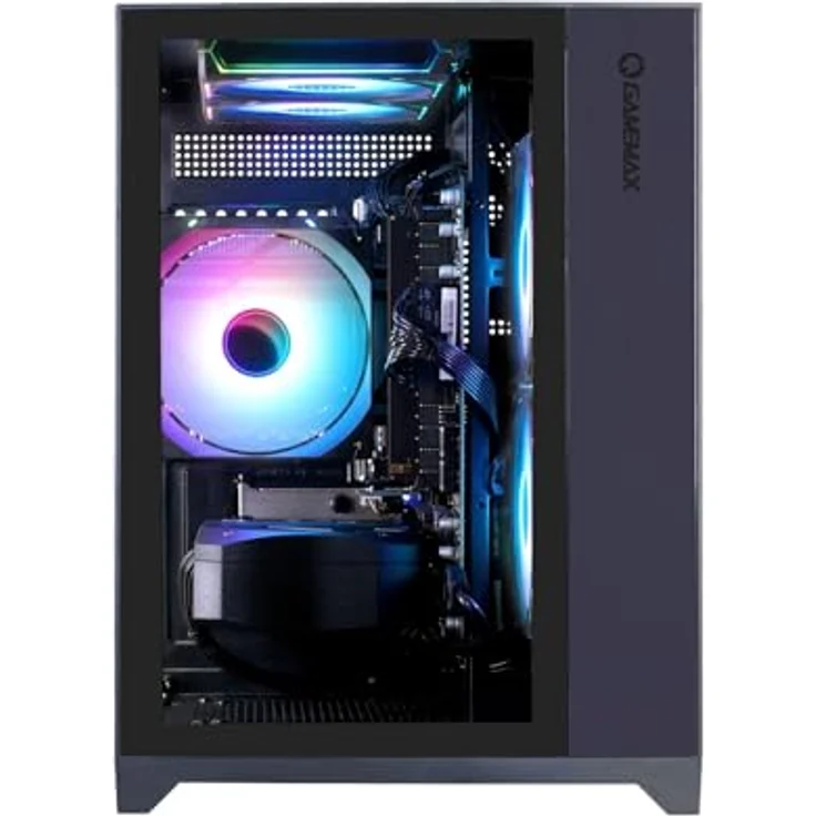 GameMax Infinity Mini BK 7852, Gaming-PC mit Ryzen 5 9600X, 16GB DDR5, 1TB SSD und RTX 5060 Ti (16GB), Schwarz – Bild 3