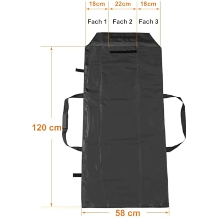 Walimex pro Stativtasche Vario 120 - für 3 Stative bis 120 cm, max. 120 x 20 x 20 cm, faltbar, auch für große Studiostative, Lichtstative, Heavy Duty Stative und Hintergrundsysteme, mit Tragegurt – Bild 11