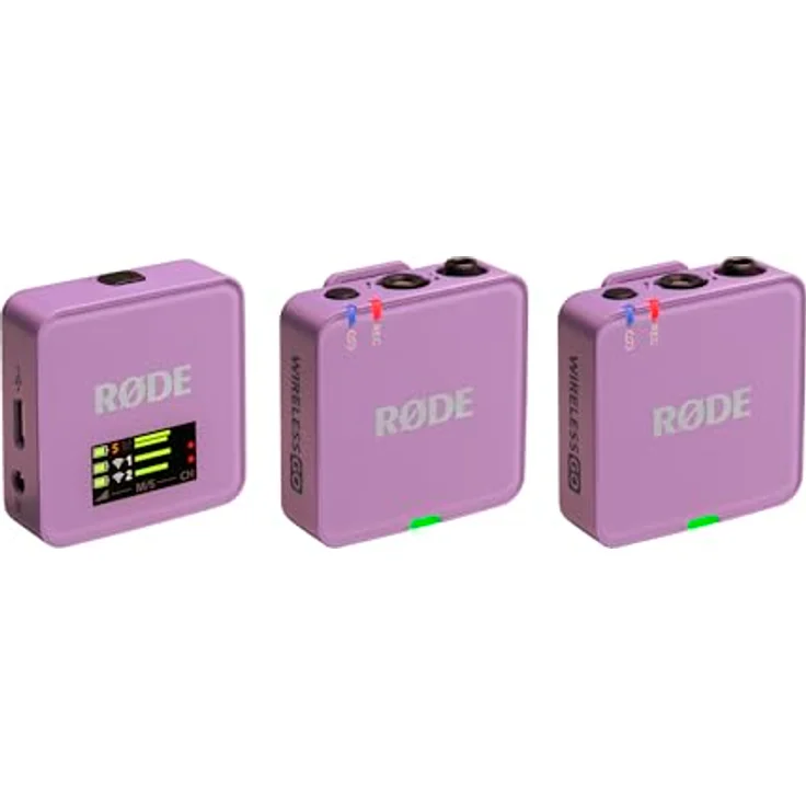 RØDE Wireless GO (Gen 3) – Kompakter kabelloser Mikrofon mit 32-Bit Float Aufnahme, automatischer Pegelregelung und universeller Kompatibilität für Telefone, Kameras und Computer in Flieder – Bild 1