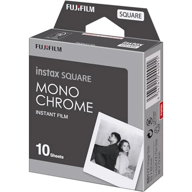 Fujifilm Instax Square MONOCHROME, Schwarz-/Weiß-Sofortfilm mit 10 Belichtungen – Bild 2
