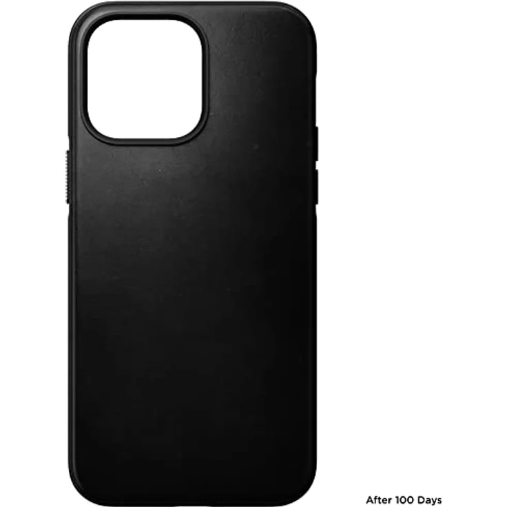 Nomad Moderne Lederhülle für iPhone 14 Pro Max - Horween Leder, 360° erhöhte Kanten TPE Bumper, 3 m Fallschutz, Mag Safe & Wireless Charging (Schwarz) – Bild 5