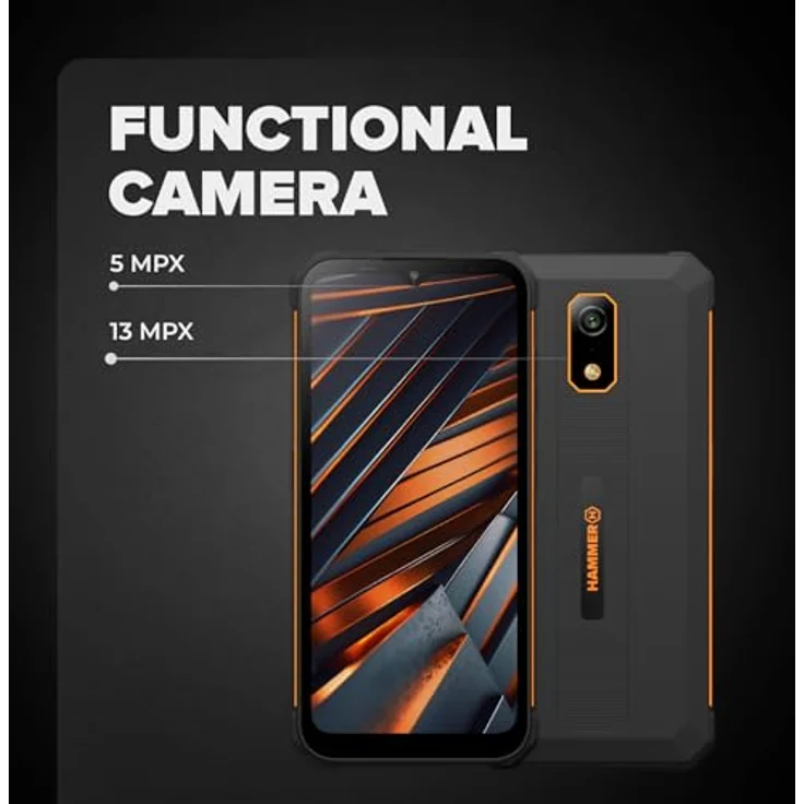 Hammer Iron Va 4GB/64GB 6.5´´ Schwarz - Robustes Smartphone mit großem Akku, IP69-Zertifizierung und Octa-Core-Prozessor – Bild 7