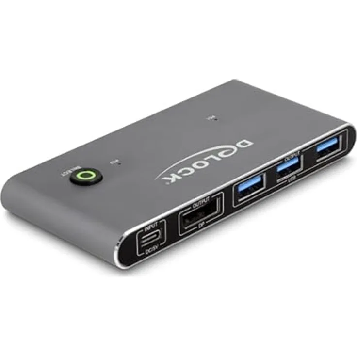 Delock 18646 commutateur écran, clavier et souris anthracite - KVM-Switch mit umfangreichen Funktionen