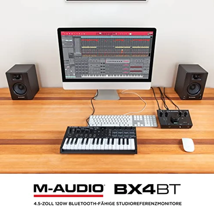 M-AUDIO BX4 BT, 2x Bluetooth-Multimedia-Referenzmonitore mit 120 Watt, schwarz – Bild 9