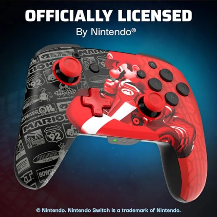 PDP Afterglow Wave Wireless Controller NS Grand Prix Mario, kabellos mit 40 Stunden Akku, programmierbaren Tasten und Bewegungssteuerung – Bild 5