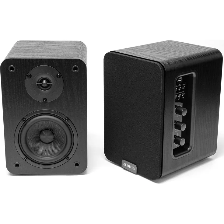 Aiwa ASP-A200, 2-Wege Kompaktlautsprecher mit 25 W, drahtlos und Bluetooth 5.0, schwarz