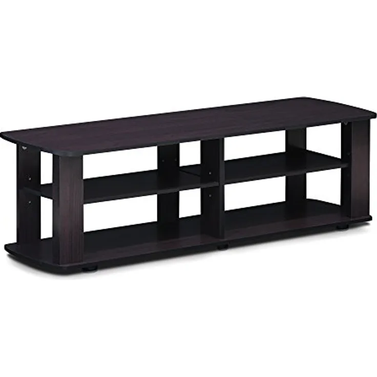 Furinno Nelly Entertainment Center TV-Ständer, Dunkle Walnuss, 110 (B) x 34 (H) x 33.3 (T) cm