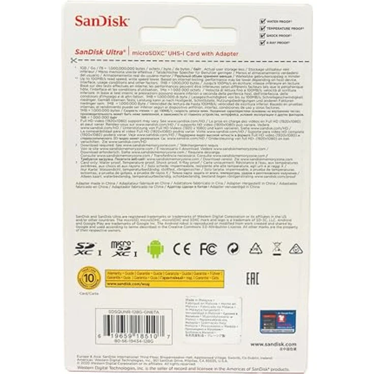 SanDisk Ultra Android microSDXC 128GB bis zu 80 MB-Sek Class 10 Speicherkarte + SD-Adapter – Bild 4