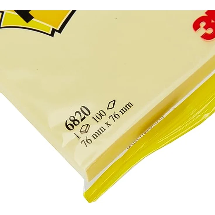 Post-it® Haftnotizblock 7100172243, Gelbe Haftnotizen 76 mm x 76 mm, 100 Blatt – Bild 3
