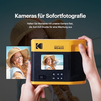 Fotocamera Istantanea KODAK Mini Shot 4 ERA - Stampante 10x10 Cm, Bluetooth, Nero - Foto 8