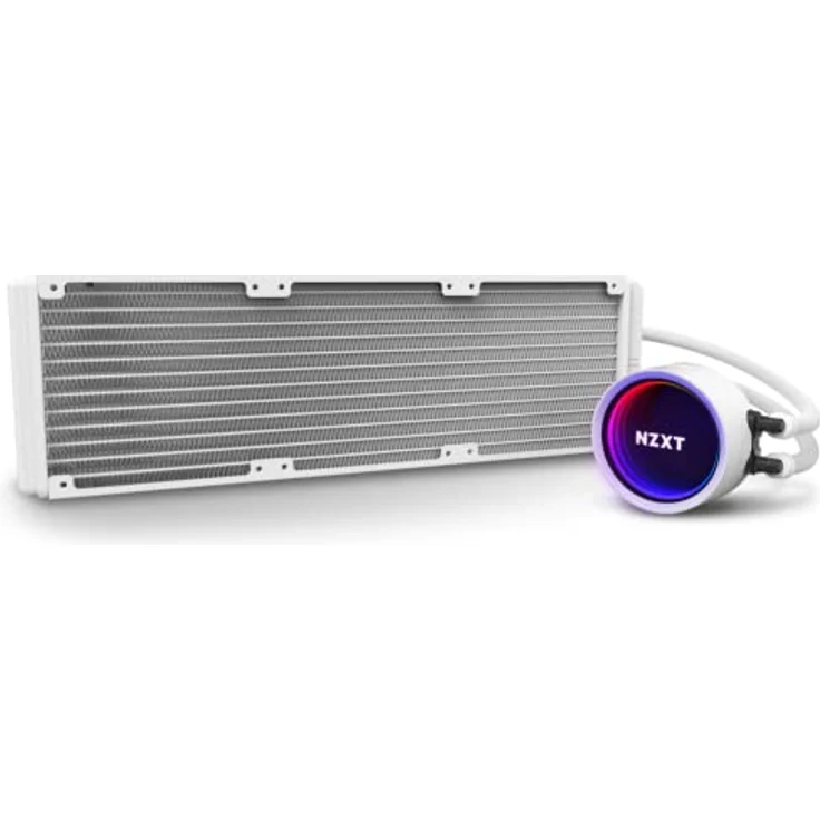 NZXT Kraken X53 RGB 240mm - RL-KRX53-RW - AIO RGB CPU Liquid Cooler - Rotating Infinity Mirror Design - Powered By CAM V4 - RGB Connector - Aer RGB V2 120mm Radiator Fans (2 Included) - White - Preisvergleich – Bild 3