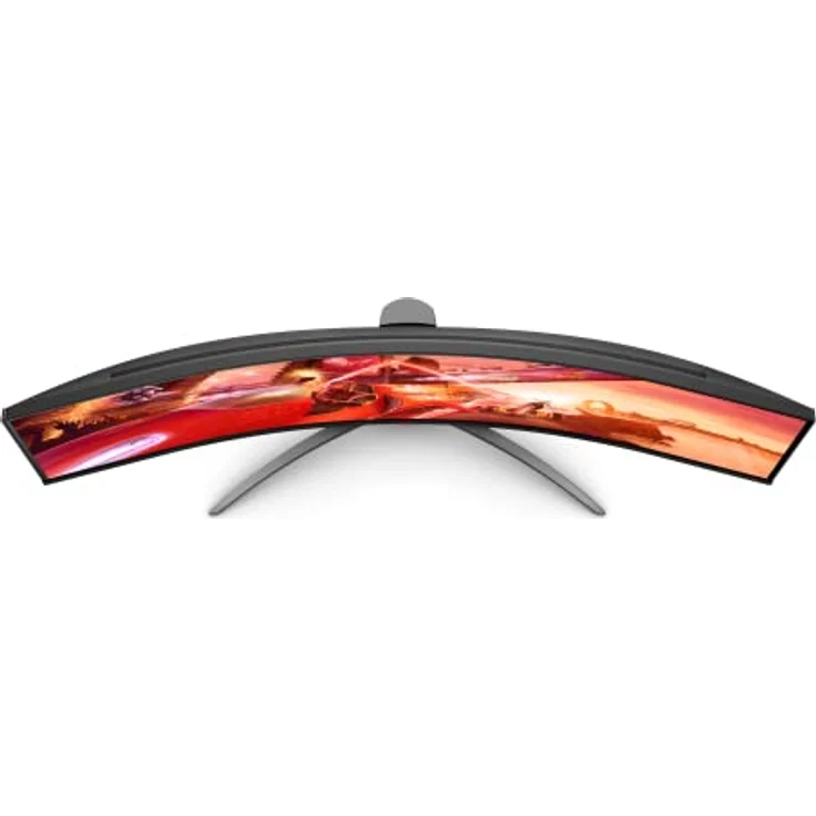 AOC Agon 493UCX2 - 49 Zoll DQHD Curved Gaming Monitor, 165 Hz, 1 ms, HDR400, FreeSync Premium Pro (5120x1440, HDMI, DisplayPort, USB-C, USB Hub) schwarz/rot – Bild 3