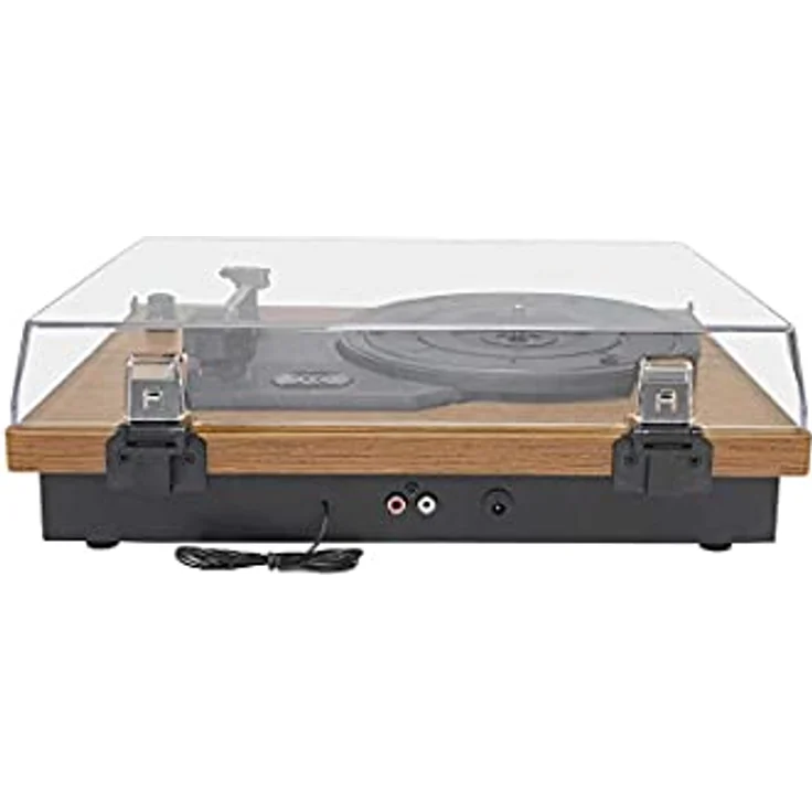PRIXTON - Studio Vintage-Vinyl-Plattenspieler - Vinyl-Player & Konverter über Bluetooth, USB, SD, Radio - 2 eingebaute Lautsprecher - Anti-Staub-Deckel - Holzdesign – Bild 5