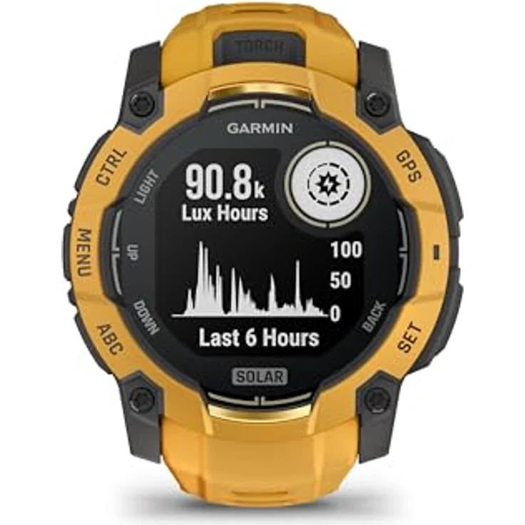 Garmin Instinct 3 50mm SOLAR – Multisport-Smartwatch mit 1,1" Display, bis zu 40 Tage Akkulaufzeit, 80+ Sport-Apps, Navigationsfunktion, LED-Taschenlampe, wasserdicht – Bild 2