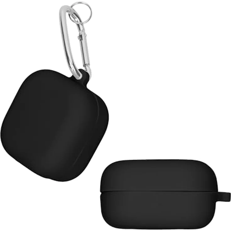kwmobile Kopfhörer-Schutzhülle für Samsung Galaxy Buds 4 / Buds 4 Pro, TPU Silikon Case mit Karabiner, stoßfest und kratzsicher – Bild 1