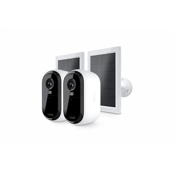 Arlo Essential 2K Outdoor Camera (2560 x 1440 Pixels), Netzwerkkamera, Schwarz, Weiss – Bild 2