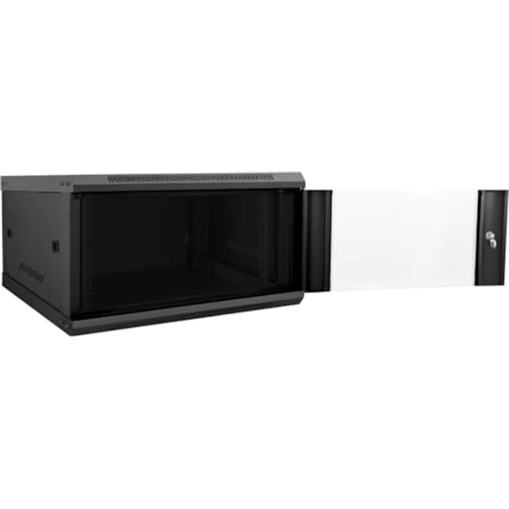vidaXL Netzwerkschrank, Stahl Schwarz 60 x 60 x 35 cm mit integriertem Speicher – Bild 9