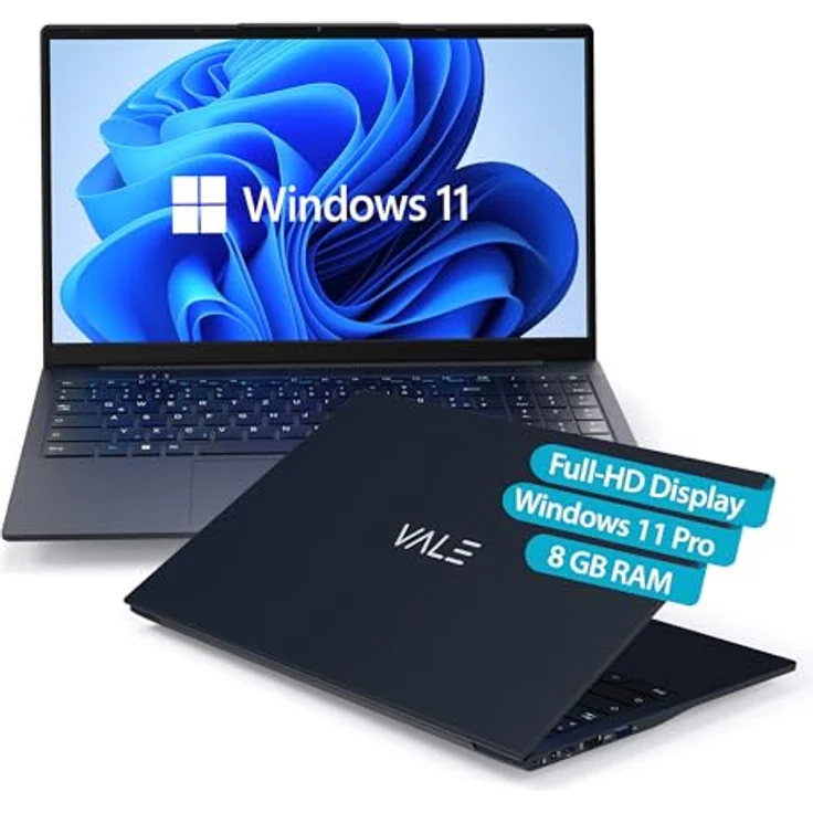 VALE N150 Notebook, 15,6" Full-HD IPS, Quad-Core Prozessor, 8 GB RAM, 512 GB SSD, UHD Graphics, Windows 11 Pro – Bild 1