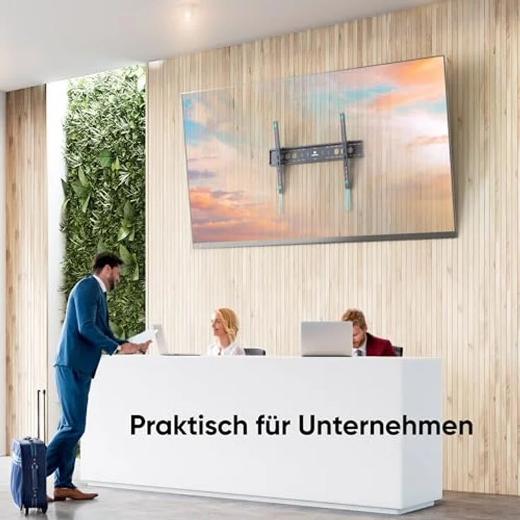 ONKRON TV Wandhalterung 60-110 Zoll, bis 120 kg, max VESA 900x600 mm TV-Wandhalterung neigbar UT12 Schwarz – Bild 5