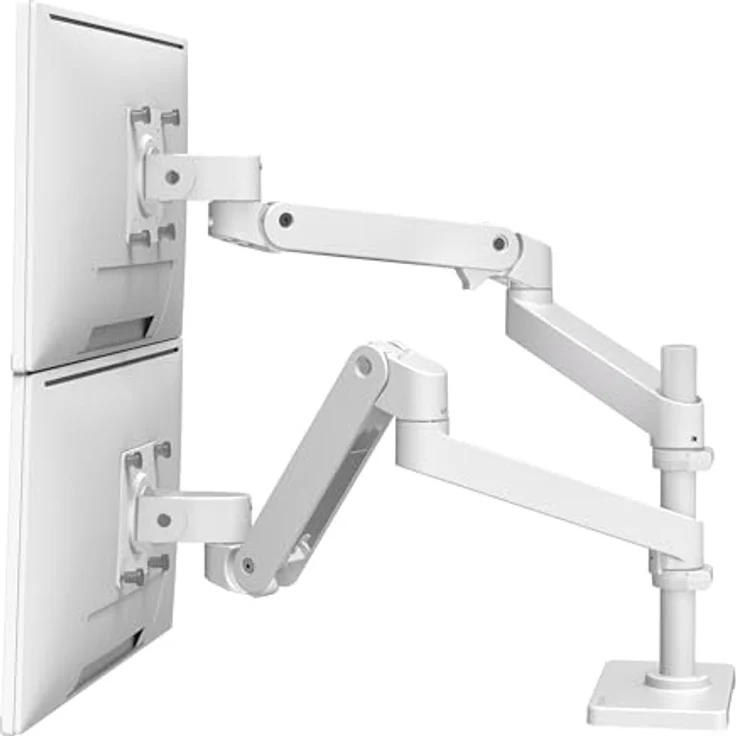 Ergotron LX Pro Arm Dual Display Stacking, Tisch Monitor Halterung für 34 Zoll Monitore, Weiss – Bild 1