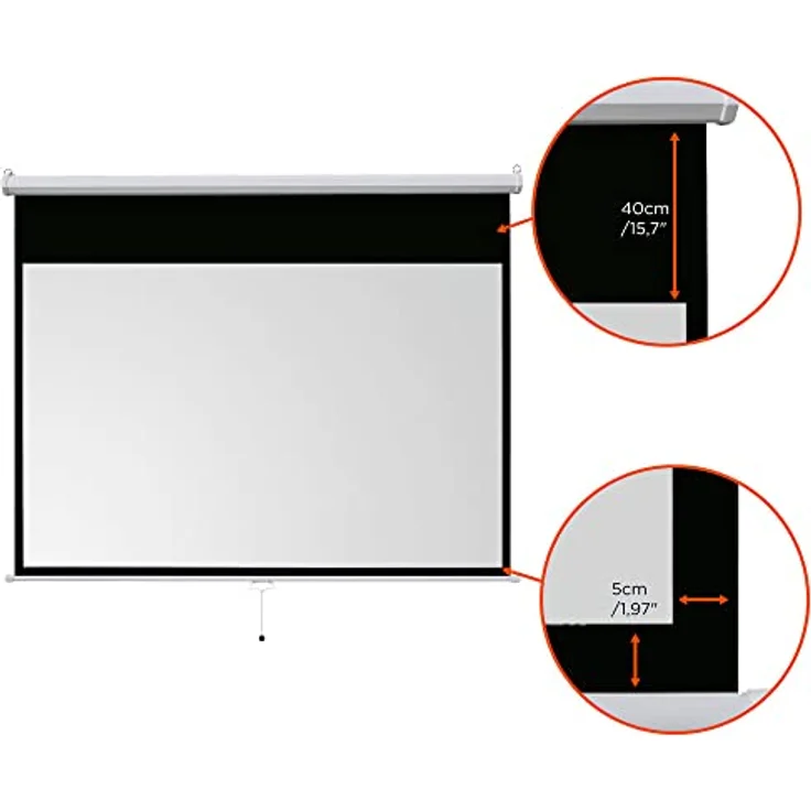Celexon ivolum Rolloleinwand 200 x 113cm,Leinwand Format 16:9 , Heimkino Leinwand, Beamerleinwand,3D – Bild 4