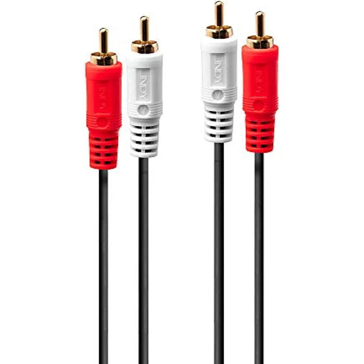 LINDY 35663 Premium Audiokabel (Cinch), Stecker/Stecker, 5m, schwarz – Bild 2