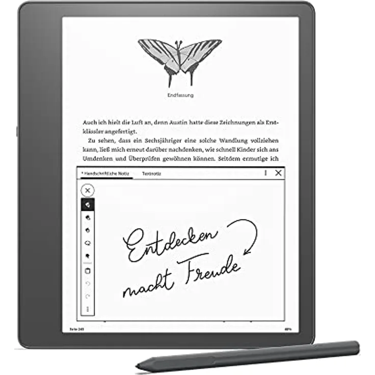 Kindle Scribe 16GB – Paperwhite-Bildschirm (10,2 Zoll, 300 ppi), Standard-Eingabestift