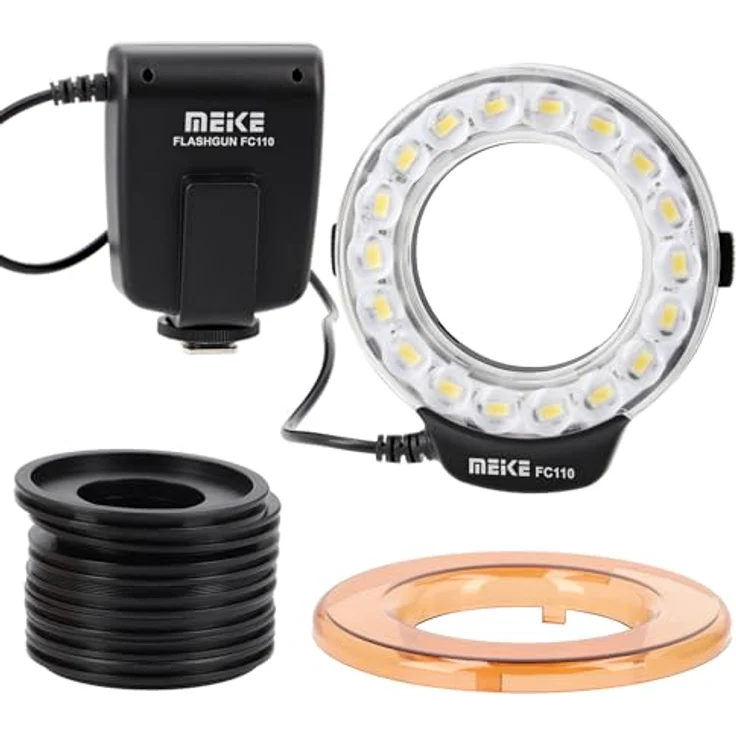 Makro Ringblitz Ringleuchte für Canon EOS DSLR Kameras von Meike – Bild 9